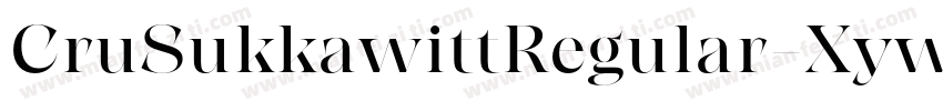 CruSukkawittRegular-XywK字体转换