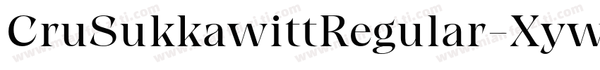 CruSukkawittRegular-XywK字体转换