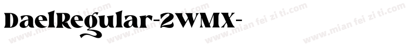 DaelRegular-2WMX字体转换