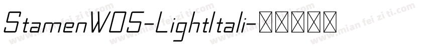 StamenW05-LightItali字体转换