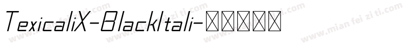 TexicaliX-BlackItali字体转换