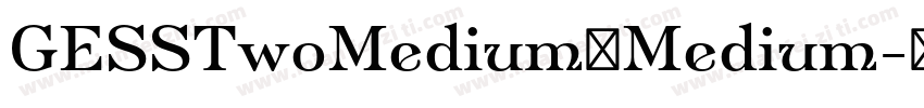 GESSTwoMedium一Medium字体转换