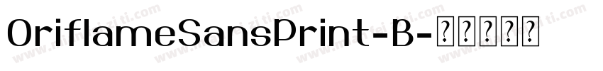 OriflameSansPrint-B字体转换