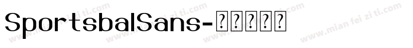 SportsbalSans字体转换
