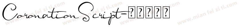 CoronationScript字体转换