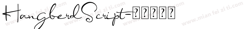 HangberdScript字体转换
