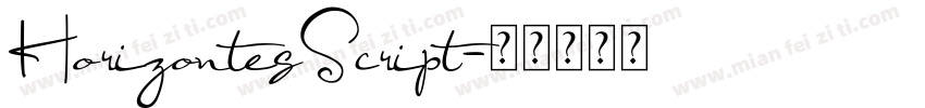 HorizontesScript字体转换