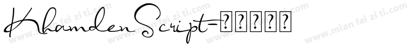 KhamdenScript字体转换