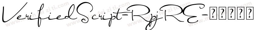 VerifiedScript-RpjRE字体转换