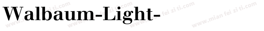 Walbaum-Light字体转换