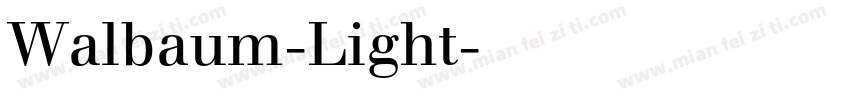 Walbaum-Light字体转换