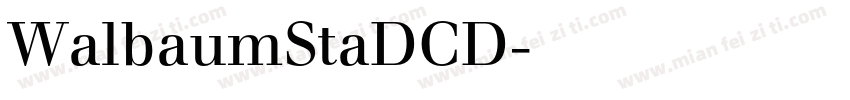 WalbaumStaDCD字体转换