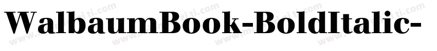 WalbaumBook-BoldItalic字体转换