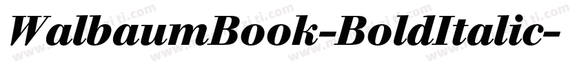 WalbaumBook-BoldItalic字体转换