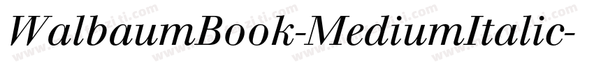 WalbaumBook-MediumItalic字体转换