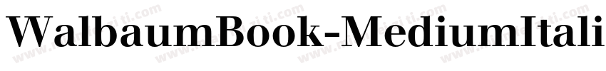 WalbaumBook-MediumItalic字体转换