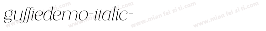 guffiedemo-italic字体转换