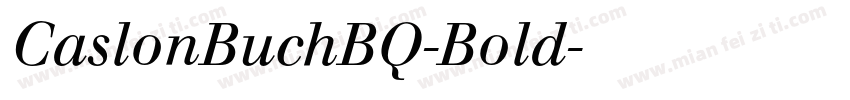 CaslonBuchBQ-Bold字体转换