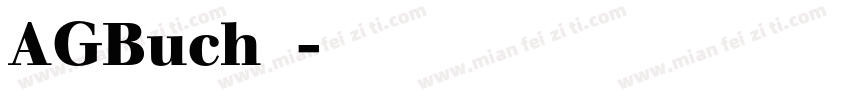 AGBuch字体字体转换