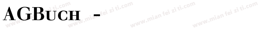 AGBuch字体字体转换
