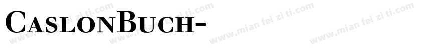 CaslonBuch字体转换