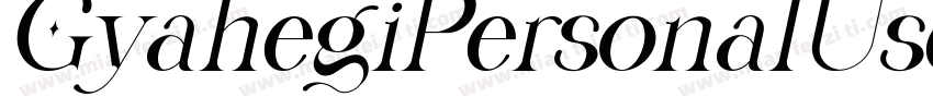 GyahegiPersonalUse-a字体转换