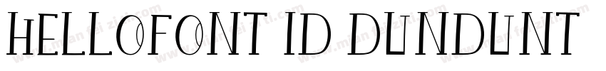 HelloFont-ID-DunDunT字体转换