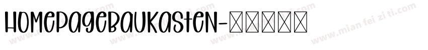 HomepageBaukasten字体转换