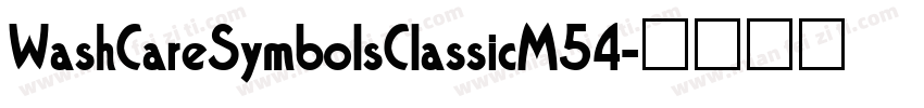 WashCareSymbolsClassicM54字体转换