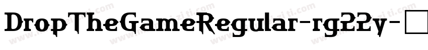 DropTheGameRegular-rg22y字体转换