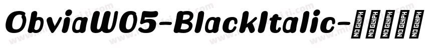 ObviaW05-BlackItalic字体转换