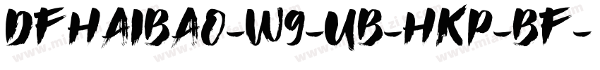 DFHaiBao-W9-UB-HKP-BF字体转换