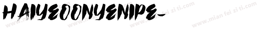 haiyeoonyenipe字体转换