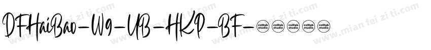 DFHaiBao-W9-UB-HKP-BF字体转换