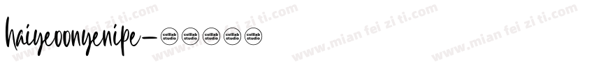 haiyeoonyenipe字体转换