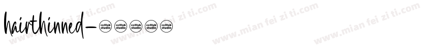 hairthinned字体转换