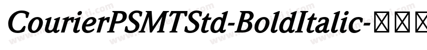 CourierPSMTStd-BoldItalic字体转换