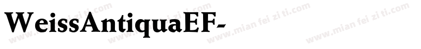 WeissAntiquaEF字体转换