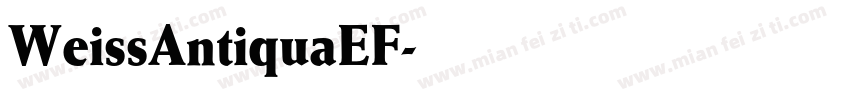 WeissAntiquaEF字体转换