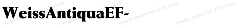 WeissAntiquaEF字体转换