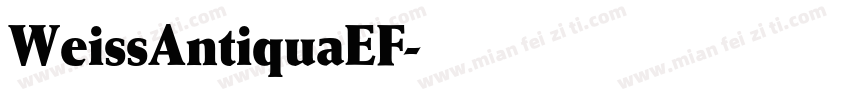WeissAntiquaEF字体转换
