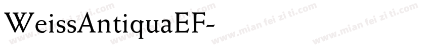 WeissAntiquaEF字体转换