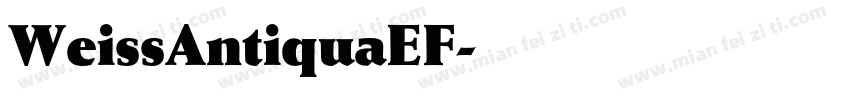 WeissAntiquaEF字体转换