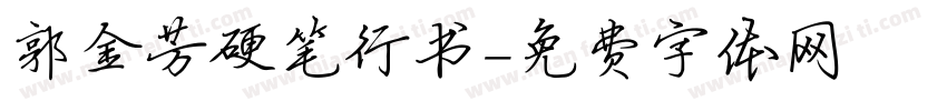 郭金芳硬笔行书字体转换