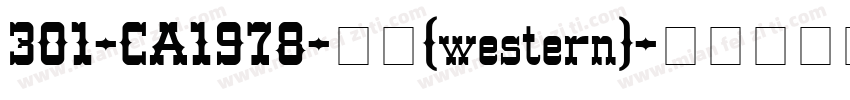 301-CA1978-普通(western)字体转换