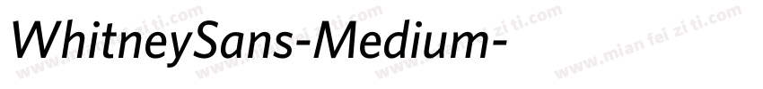 WhitneySans-Medium字体转换