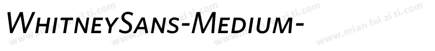 WhitneySans-Medium字体转换