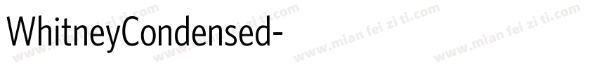 WhitneyCondensed字体转换
