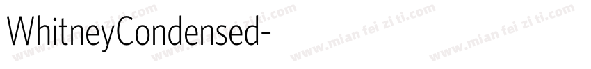 WhitneyCondensed字体转换