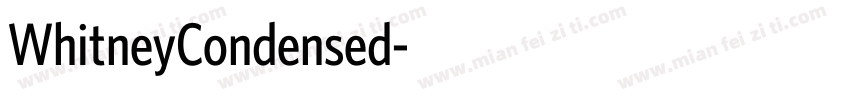 WhitneyCondensed字体转换